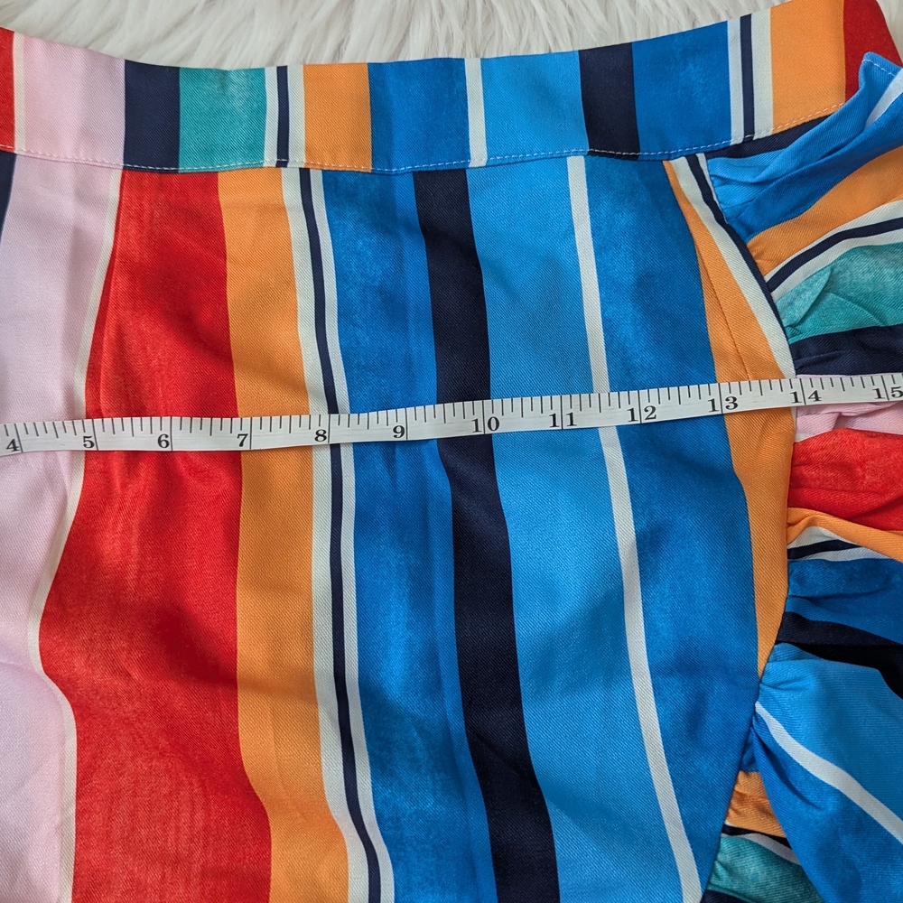 Karlie Multicolor Striped Mini Skirt